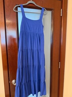 Blue Tiered Maxi Dress